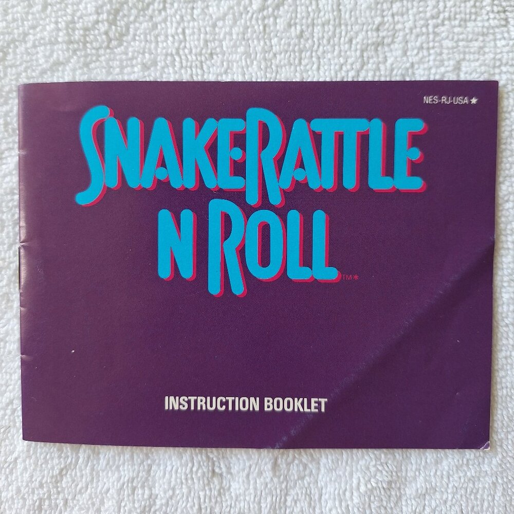 Vintage Snake Rattle N Roll Instruction Booklet Nintendo Original